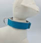 Preview: Halsband Petrol & hellgrau, verstellbar & gepolstert